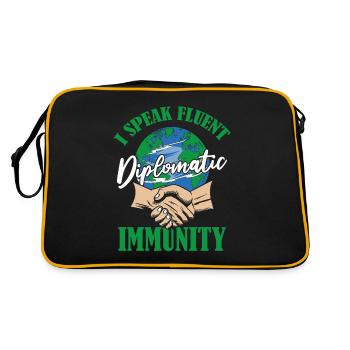 Botschafter - Retro Tasche - Schwarz/Gold - Hinten