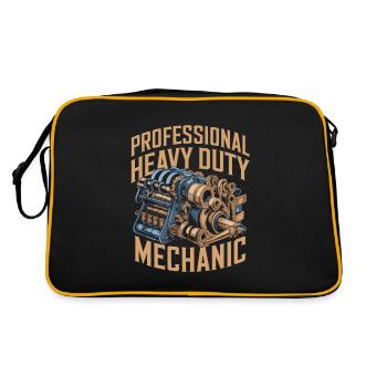 Heavy Machinery Mechanic - Retro Bag - black/gold - Back