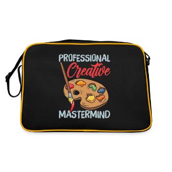 Art Director - Retro Tasche - Schwarz/Gold - Hinten