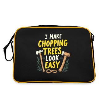 Wood chippers, forestry workers, lumberjacks - Retro Bag - black/gold - Back