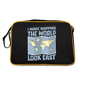 Geography Geographer - Retro Bag - black/gold - Back