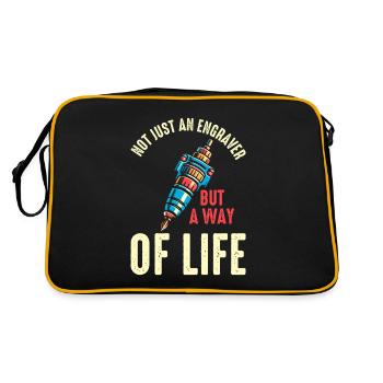 Engraver - Retro Bag - black/gold - Back