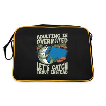 Pêcheur de truite - Sac Retro - noir/or - Dos