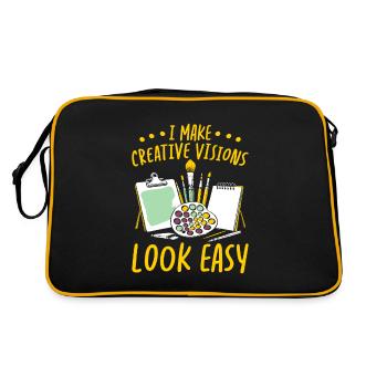 Art Director - Retro Tasche - Schwarz/Gold - Hinten