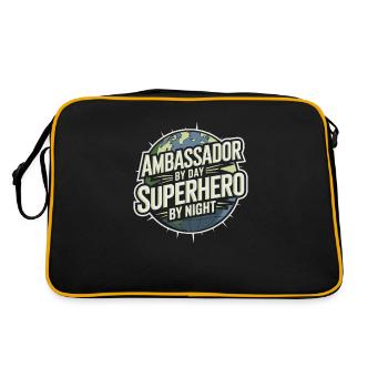 Botschafter - Retro Tasche - Schwarz/Gold - Hinten