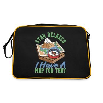 Geography Geographer - Retro Bag - black/gold - Back