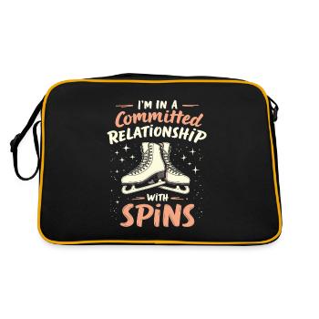 Figure skating figure skater - Retro Bag - black/gold - Back