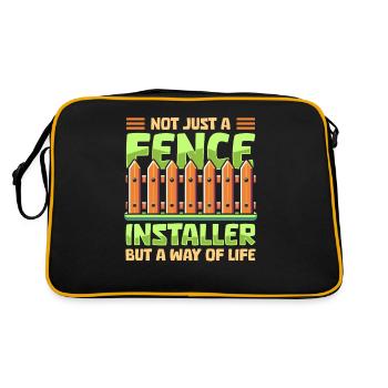 Fence installer - Retro Bag - black/gold - Back