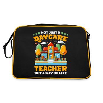 Institutrice de maternelle, assistante maternelle, assistante maternelle - Sac Retro - noir/or - Dos