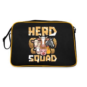 Viehzüchter Kader - Retro Tasche - Schwarz/Gold - Hinten