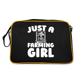 Fermier Fermier Juste une fille de l’agriculture - Sac Retro - noir/or - Dos