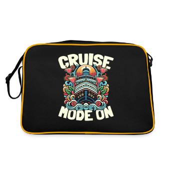 Kreuzfahrt - Retro Tasche - Schwarz/Gold - Hinten