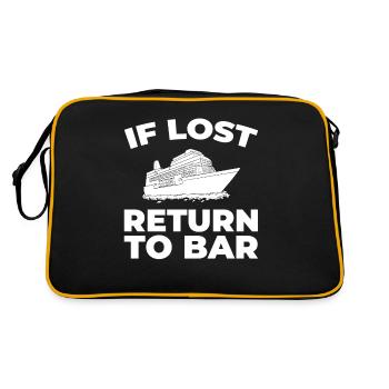 Kreuzfahrt - Retro Tasche - Schwarz/Gold - Hinten