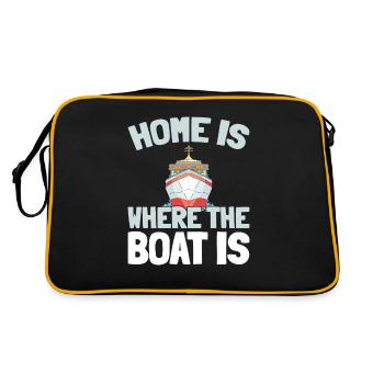 Kreuzfahrt - Retro Tasche - Schwarz/Gold - Hinten