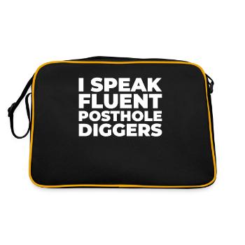 Fence installer - Retro Bag - black/gold - Back