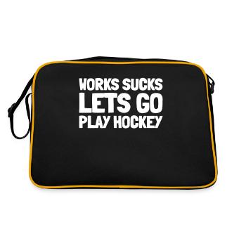 Feldhockey - Retro Tasche - Schwarz/Gold - Hinten