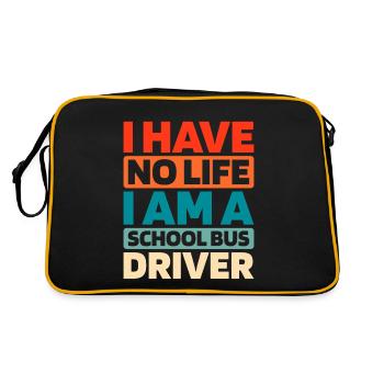 Schulbusfahrer - Retro Tasche - Schwarz/Gold - Hinten