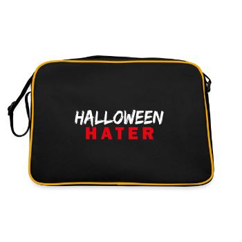 HALLOWEEN Hater - Retro Tasche - Schwarz/Gold - Hinten