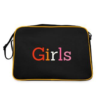 Girls lesbian pride colors - Sac Retro - noir/or - Dos