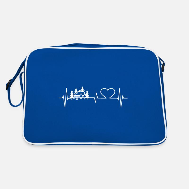 Herzschlag Camping Wohnwagen EKG Frequenz Camper Retro Tasche