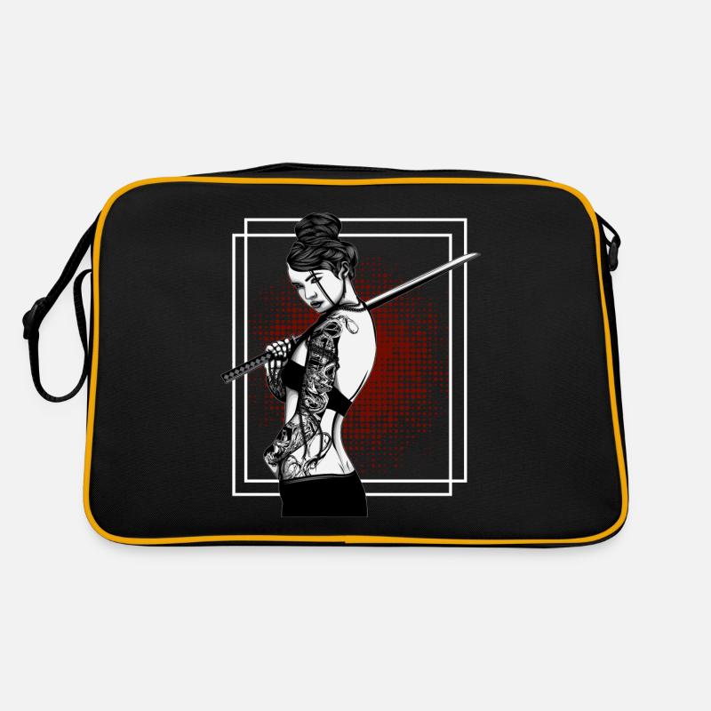 gothik manga anime warrior samurai japan wave Retro Bag