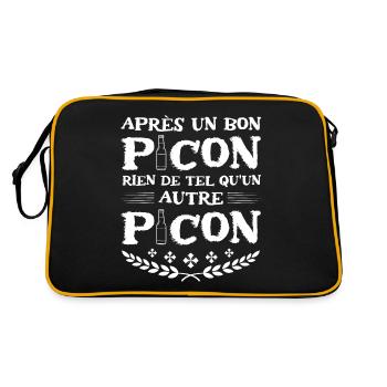 Apres un bon picon rien de tel qu'un autre picon - Sac Retro - noir/or - Dos