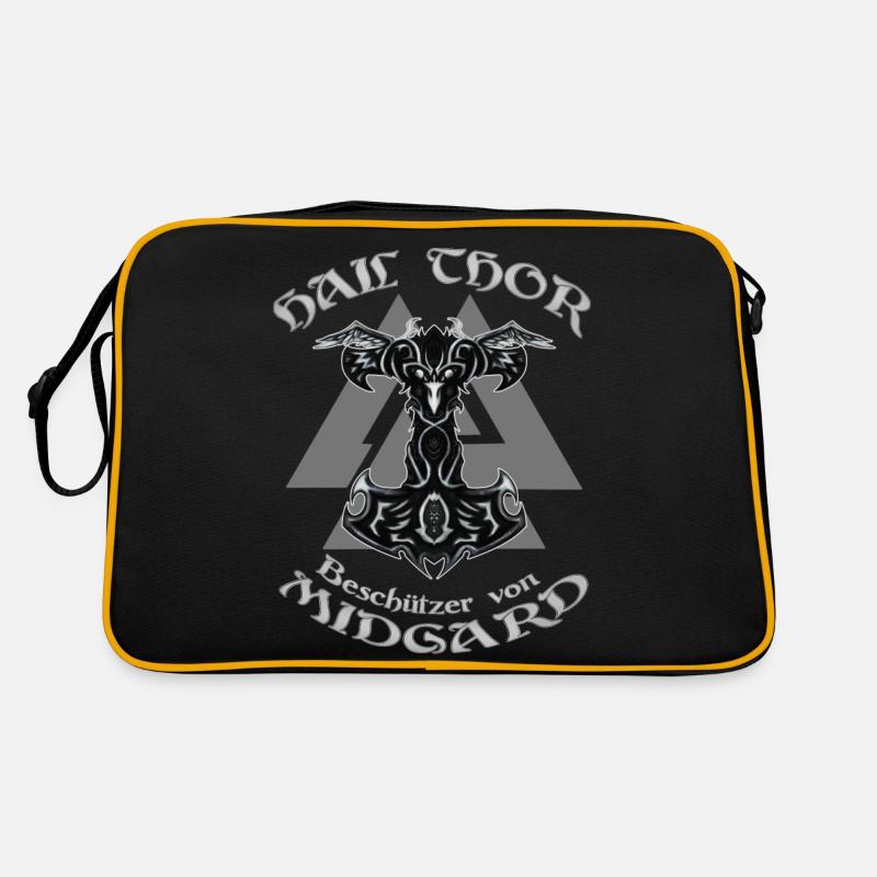 HAIL THOR - Retro Tasche - Schwarz/Gold