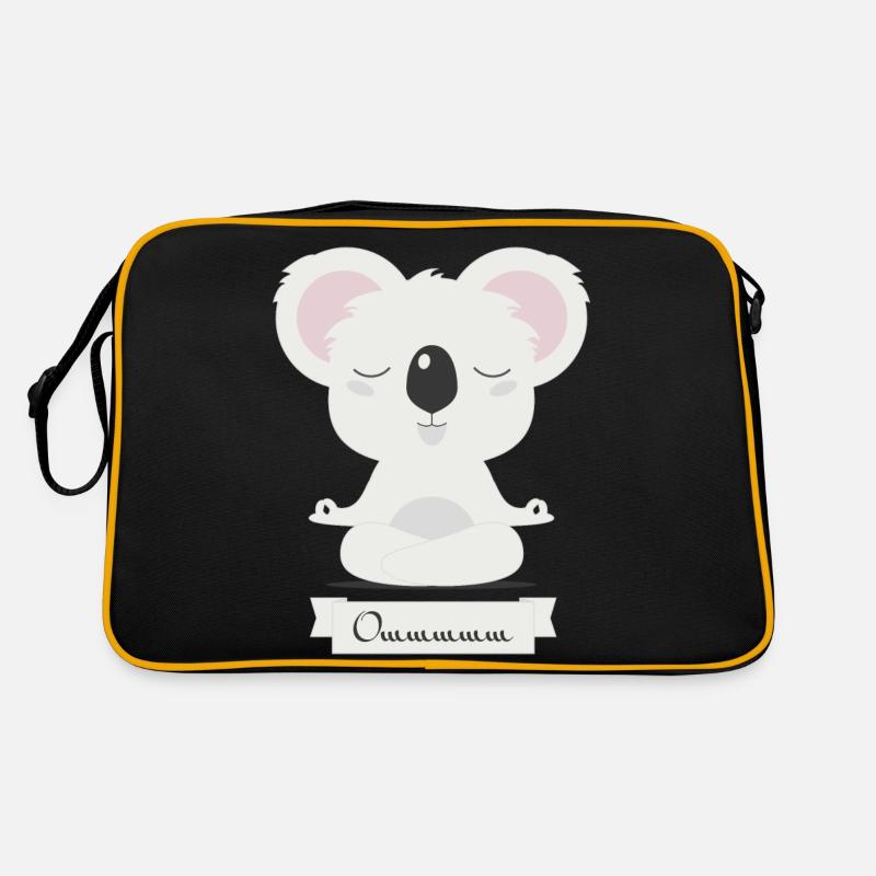 Koala meditiert Retro Tasche