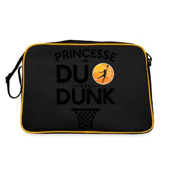 "Princesse du dunk' t-shirt humour basketball - Sac Retro - noir/or - Dos