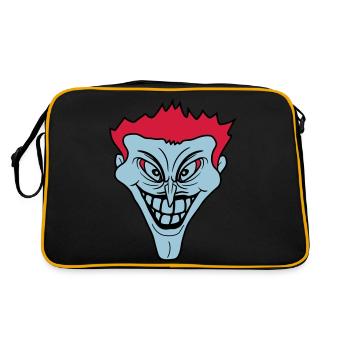 psychopathe psychopathe fou clown joker sourire mu - Sac Retro - noir/or - Dos