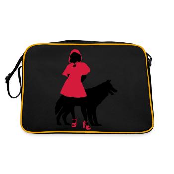 Rotkäppchen - Retro Tasche - Schwarz/Gold - Hinten