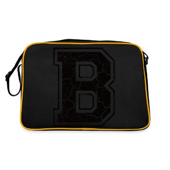 Un caractère B in Grunge-Look - Sac Retro - noir/or - Dos