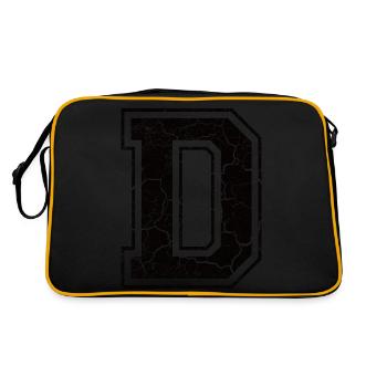 Un caractère D in Grunge-Look - Sac Retro - noir/or - Dos