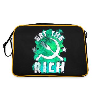 Mange les riches - Couteau et fauceur - Sac Retro - noir/or - Dos