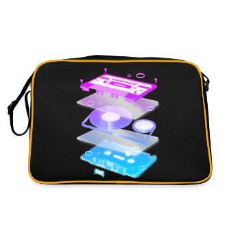 Cassette Explosion - Retro Bag - black/gold - Back