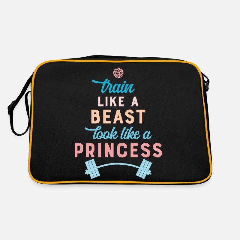 Fitness - Retro Tasche - Schwarz/Gold