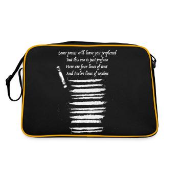 Profane Cocaine Poem - Retro Bag - black/gold - Back