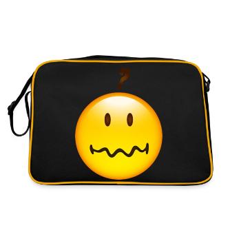 Smiley Question mark - Sac Retro - noir/or - Dos