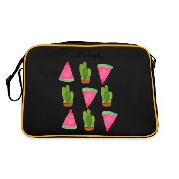 Sweet and spiky - Retro Bag - black/gold - Back