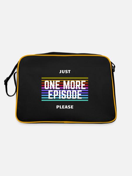 Just One More Episode Please - Retro Bag - black/gold - Back
