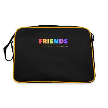 Friends Are The Family We Choose - Sac Retro - noir/or - Dos