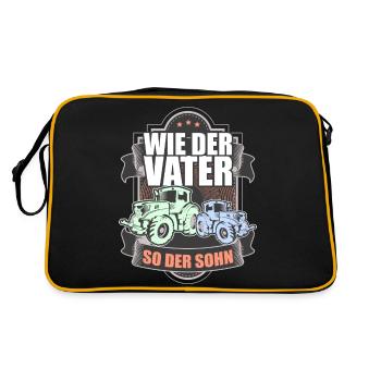 Farmer son gift father - Retro Bag - black/gold - Back