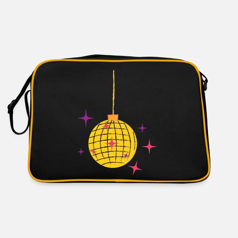 Disco ball gift idea music disco shine dance - Retro Bag - black/gold