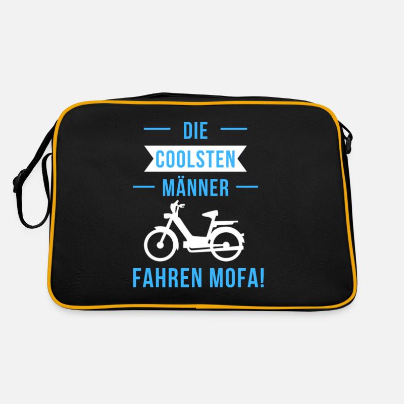 Die coolsten Männer fahren Mofa 80er oldtimer Mofa - Retro Tasche - Schwarz/Gold