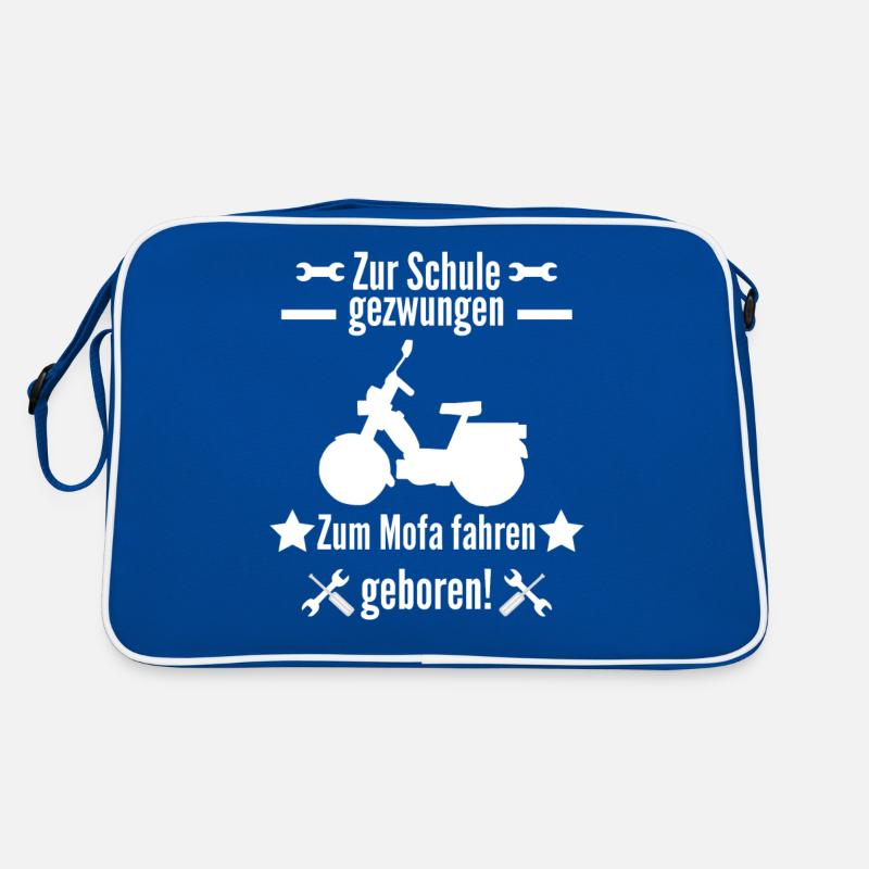 Mofa Roller Schüler Geschenkidee Mofa Spruch Retro Tasche