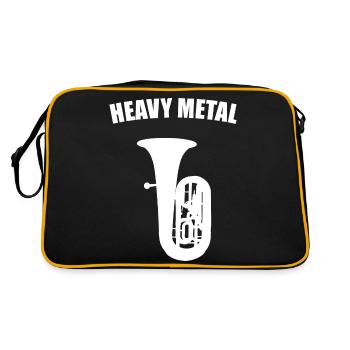 Tuba Heavy Metal Funny Gift Tuba Player - Retro Bag - black/gold - Back