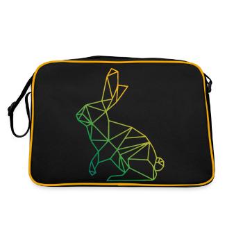 Hare wilderness abstract - Retro Bag - black/gold - Back