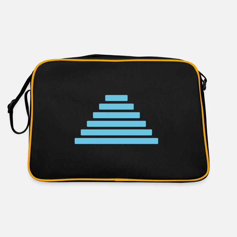 Treppen #2 - Retro Tasche - Schwarz/Gold