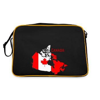 Toronto Canada Canada Drapeau Canada Fan de drapeau canadien - Sac Retro - noir/or - Dos