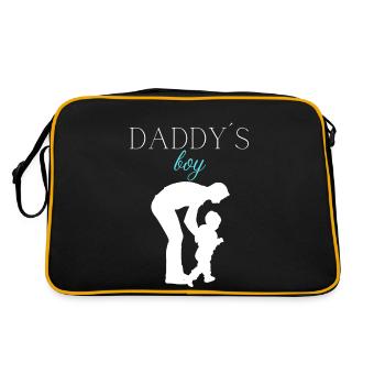 Daddys boy baby kids gift - Retro Bag - black/gold - Back